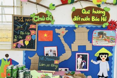 Hoạt động “Làm xe tăng từ những nguyên vật liệu khác nhau”.￼